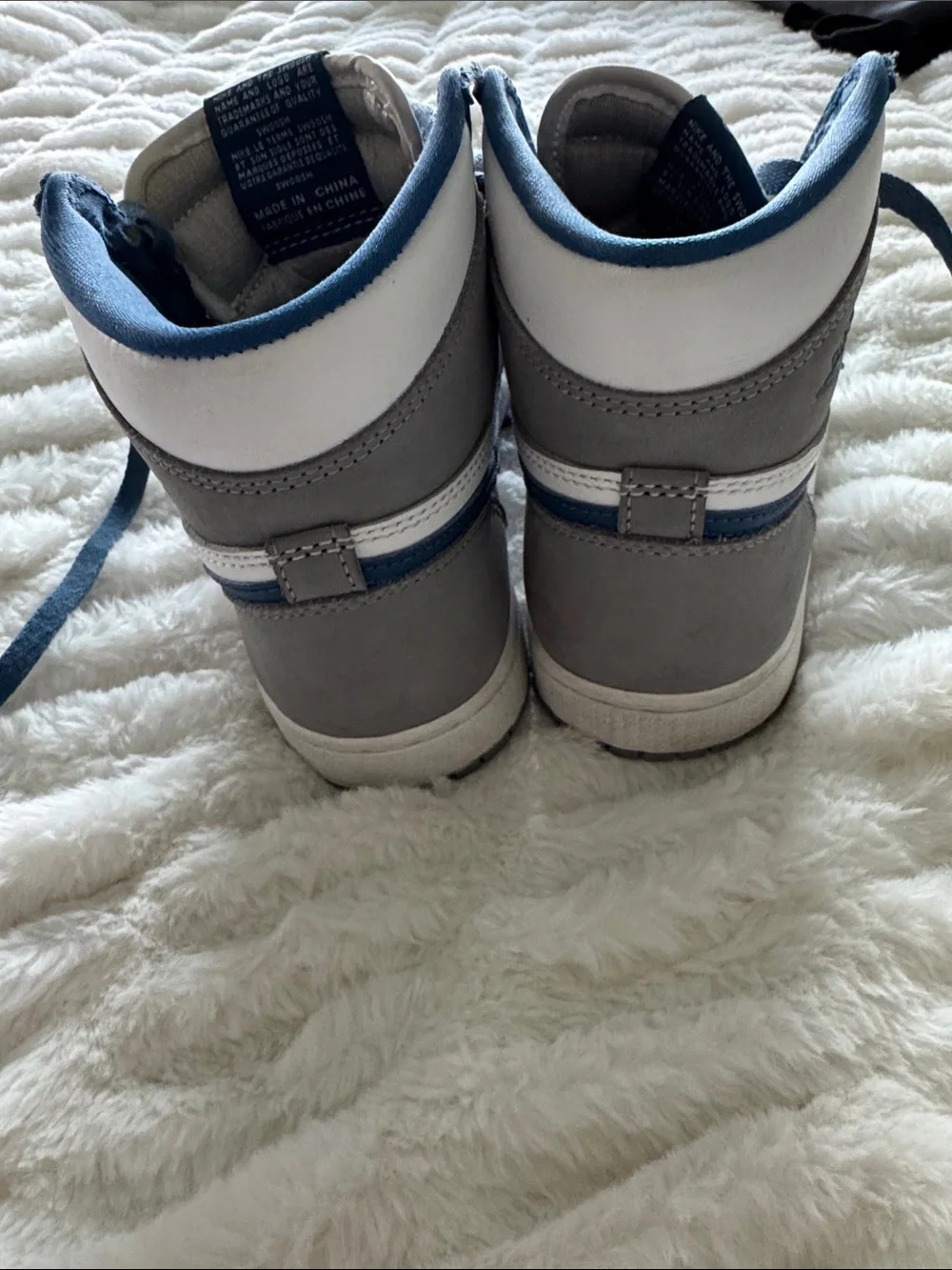 Nike High-Top Sneakers in White and Blue